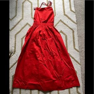 HM Red Summer Maxi Dress, Size Large.